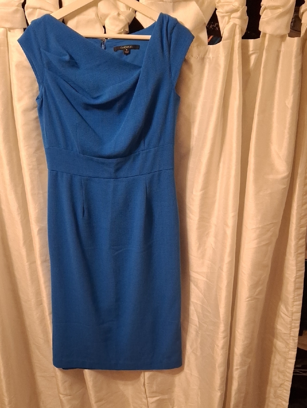 Chadwicks Royal Blue Cowl Neck Midi Dress